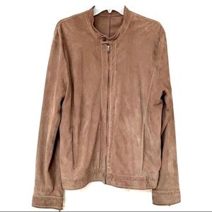 Gorgeous latte brown vintage goat suede moto / racer jacket*MINT
